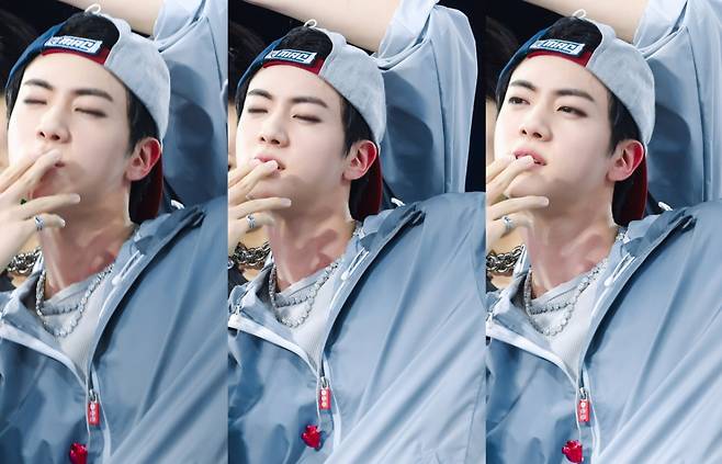 'JIN ROCKS THE GOLDEN STATE' 방탄소년단 진, 스탠퍼드의 밤 달군 '깃발 남신'..글로벌 팬심 '올킬'