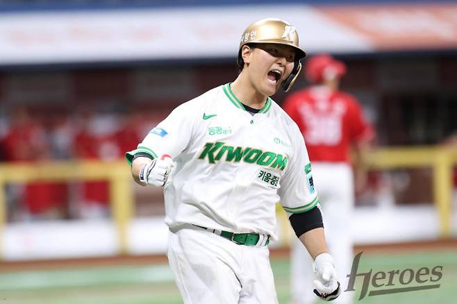 만루홈런을 친 키움 김건희. 키움 히어로즈 제공