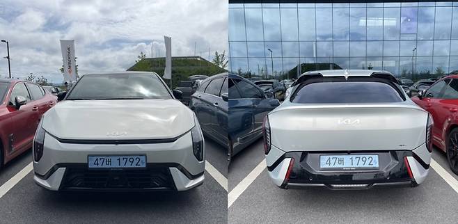 ▲기아 'EV4' 전·후면. 사진=박지성 기자