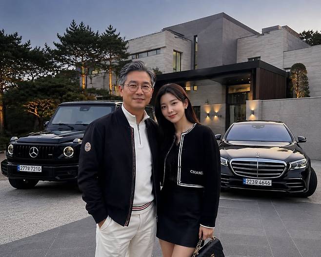 생성형 AI로 만들어 홍보되는 '가짜 금수저 가족'  [스레드 이용화면 캡처. 재판매 및 DB 금지]