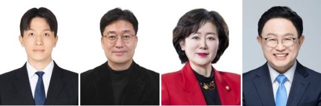 왼쪽부터 임민혁, 김명식, 정재봉, 최기찬 후보. 각각 프로축구 골키퍼, 스포츠기자 및 체육단체장, 양궁 레전드, 탁구후원회 멤버 등 인상적인 경력을 갖고 있다. / 선거관리위원회