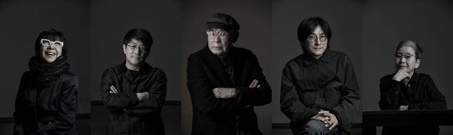 왼쪽부터 연출가 김아라, 김광보, 김우옥, 이성열, 한태숙. (사진=서울문화재단)