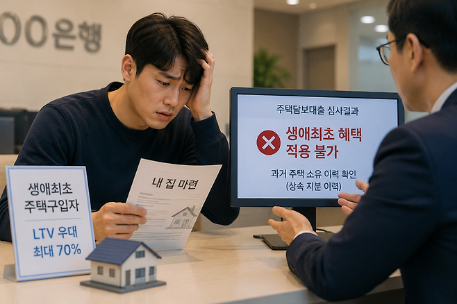 미성년 당시 불가피한 사유로 상속받은 이력이 있는 청년이 주택담보대출 '생애최초' 우대혜택을 받지 못하고 있다. AI 생성