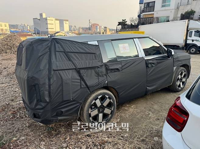 현대자동차 '싼타페 페이스리프트' 테스트카 (사진=최태인 기자)