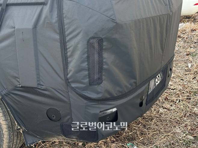 현대자동차 '싼타페 페이스리프트' 테스트카 (사진=최태인 기자)