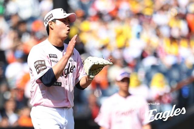 10일 LG전에서 데뷔 첫 승을 올렸던 박준영. 사진=한화 제공