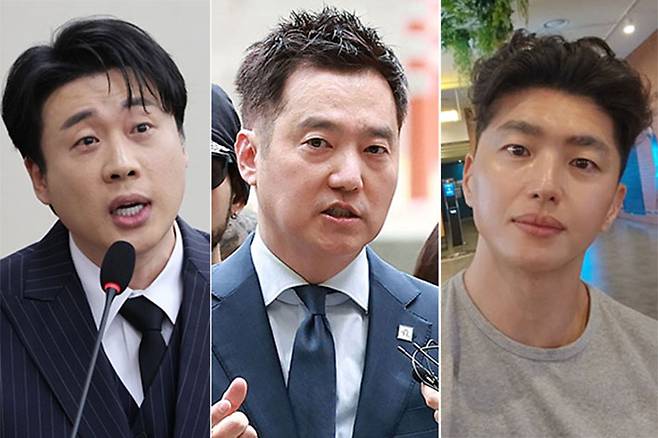 좌측부터 은현장, 김세의, 소재원. 연합뉴스·류영주 기자·소재원 작가 SNS 캡처