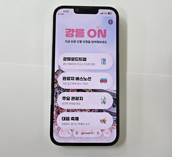 QR코드 보도블록의 관광 정보  [강릉시 제공. 재판매 및 DB 금지]