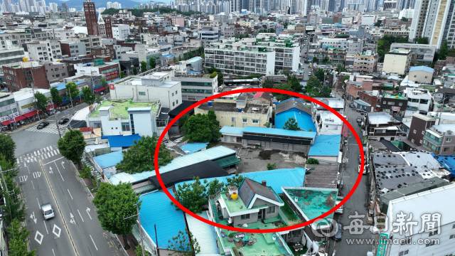 27일 대구 중구 대신동 일대 서문시장 공영주차장 조성 사업 예정 부지(원 표시). 안성완 기자 asw0727@imaeil.com