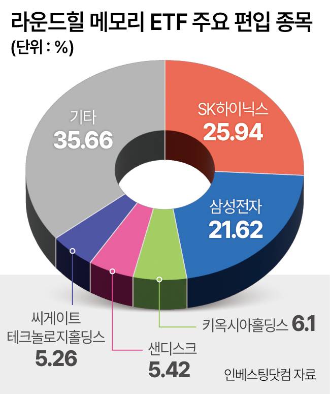 라운드힐 메모리 ETF 주요 편입 종목