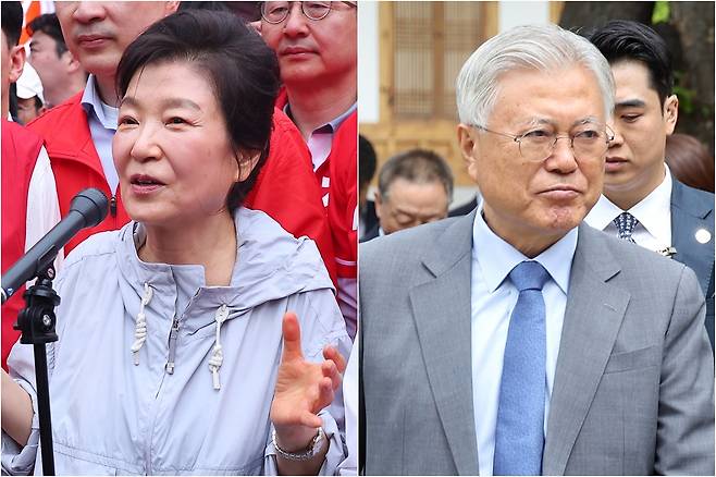 박근혜 전 대통령(왼쪽)과 문재인 전 대통령 [연합뉴스 자료사진]