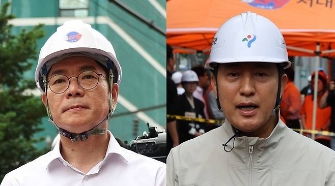 민주당 정원오(왼쪽) 서울시장 후보와  국민의힘 오세훈 후보. 연합뉴스