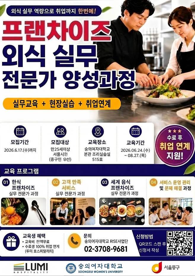프랜차이즈 외식 실무전문가 양성과정 [서울 중구 제공. 재판매 및 DB 금지]