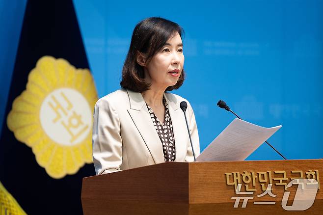 박경미 더불어민주당 중앙선거대책위원회 공보단 대변인. ⓒ 뉴스1 유승관 기자