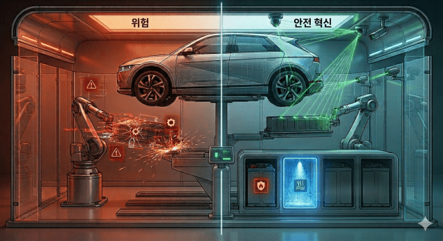 전기차 배터리 교체의 위험과 혁신. (사진=제미나이 활용)
