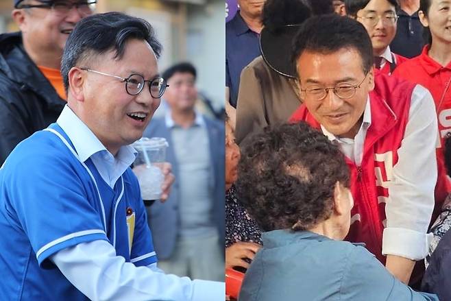 김성범(왼쪽), 고기철 후보 ⓒ제주의소리