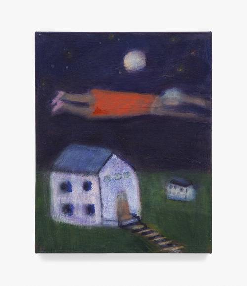 '자신의 집 위로 도망치는 아내', 2025, 캔버스에 아크릴릭, 51×41 cm. 갤러리현대