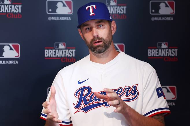 ▲ MLB 브렉퍼스트 클럽 행사에 참석한 더스틴 니퍼트. ⓒ 연합뉴스