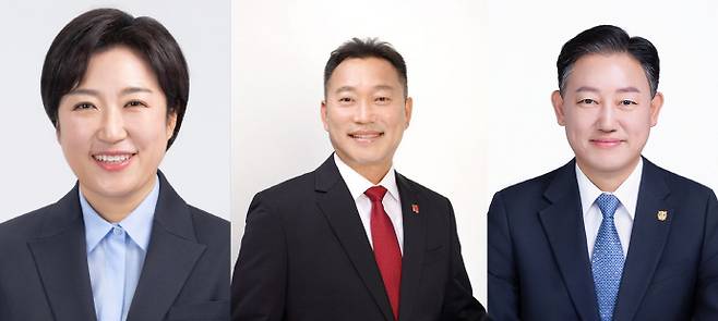 6·3지방선거 광주 북구청장 선거에 출마한 신수정 더불어민주당 후보, 김주업 진보당 후보, 노남수 무소속 후보. /남도일보DB