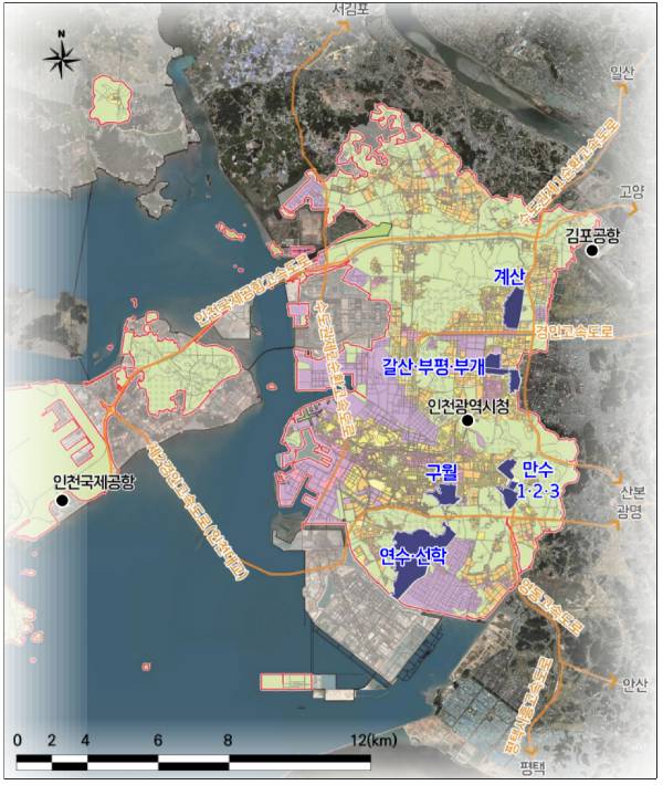 노후계획도시 사업지구 현황. /사진제공=인천시