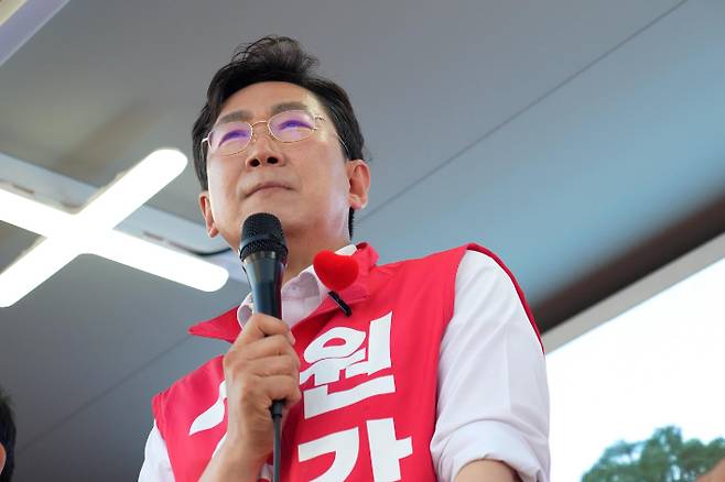 재선에 도전하는 국민의힘 원강수 원주시장 후보. 원강수 후보 SNS 캡처
