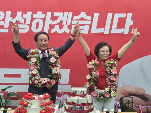 김문근 단양군수 당선인 군민의 뜻을 받들겠습니다. 단양=이상복 기자