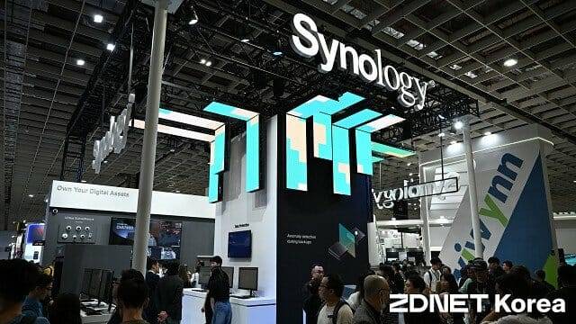 난강전람관 내 컴퓨텍스 2026 시놀로지 부스. (사진=지디넷코리아)