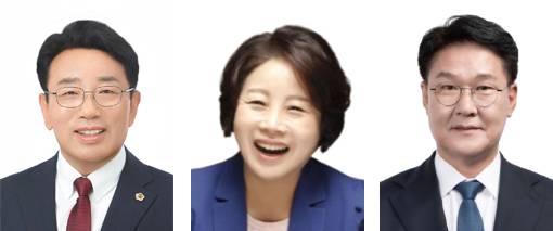 이철수 국민의힘 충남도의원 당선인, 최연숙 더불어민주당 충남도의원 당선인, 홍기후 더불어민주당 충남도의원 당선인. 사진=중앙선관위
