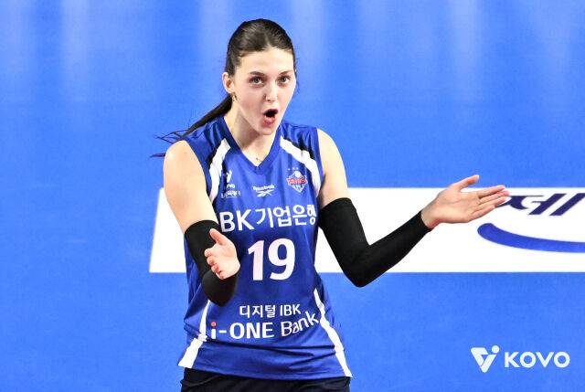 IBK기업은행 빅토리아는 2026 VNL에 우크라이나대표팀 소속으로 참가 중이다.'한국배구연맹(KOVO)
