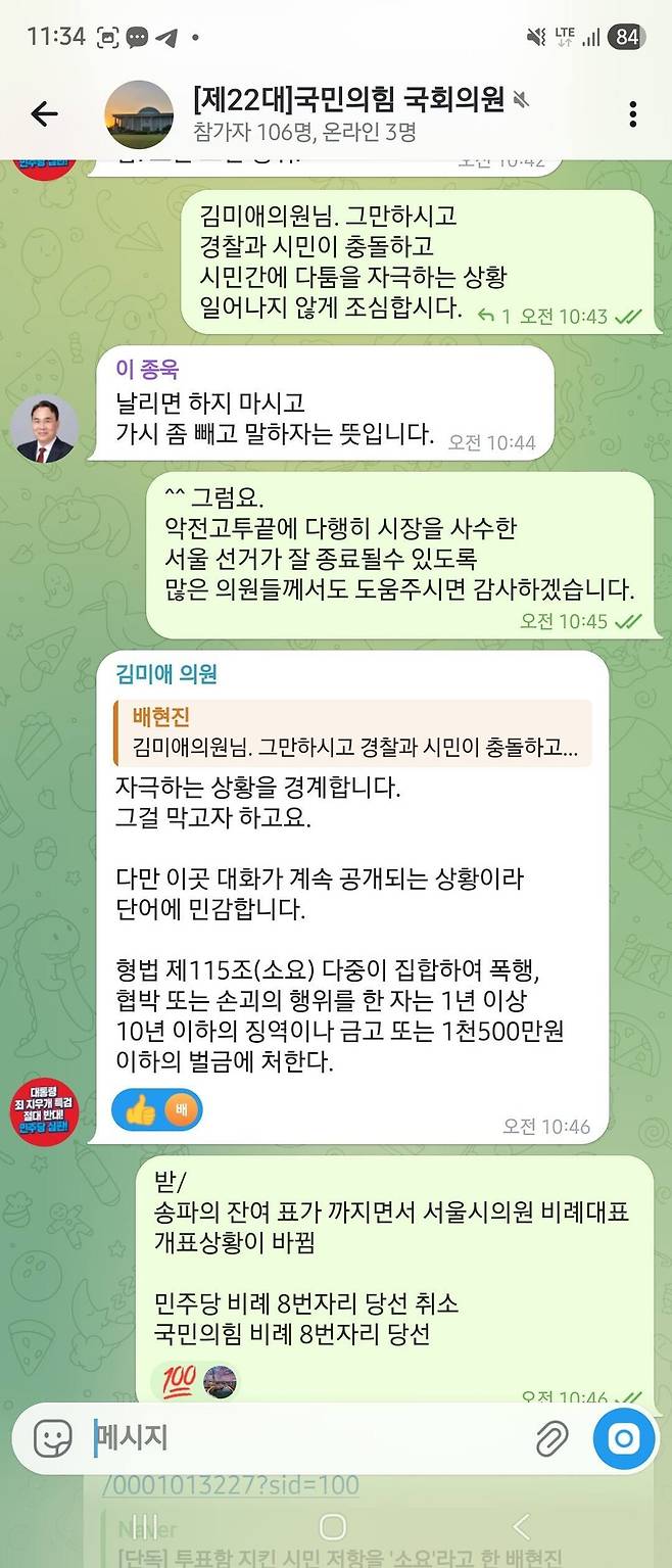 배현진 국민의힘 의원 페이스북 갈무리