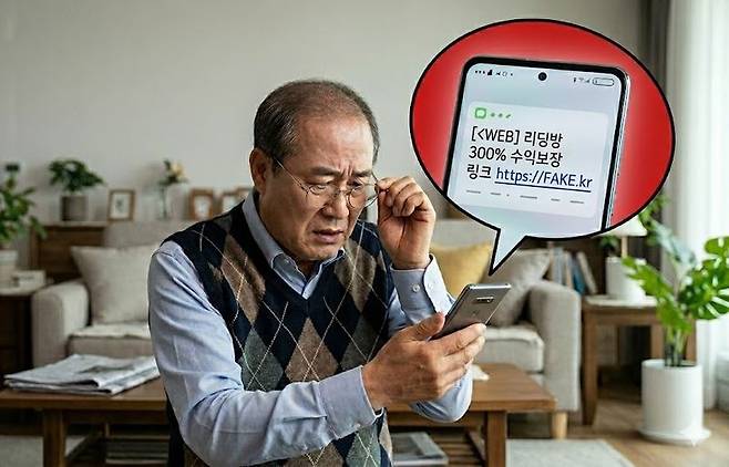 평생 모은 노후자금을 보이스피싱이나 리딩방 투자사기로 날리는 사람들이 많다. 소득은 없고 돈 쓸 일만 남은 노년의 답답함이 이들을 '금융사기'의 음지로 내몰고 있다. 기사의 이해를 돕기 위해 생성한 AI이미지 /제미나이 프로