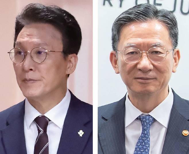 김민석 국무총리, 정성호 법무부 장관 ⓒ연합뉴스