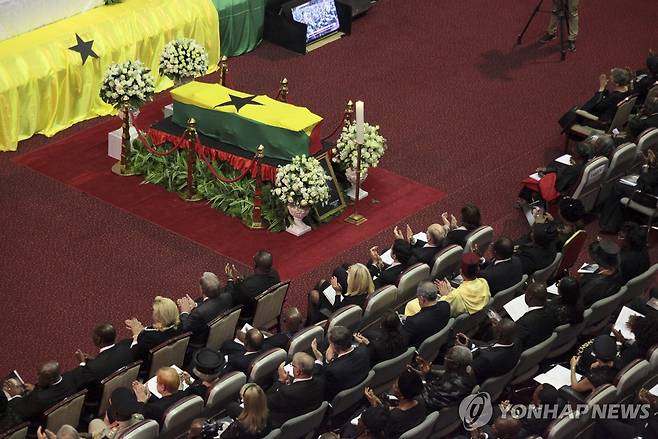 2018년 9월 가나서 열린 코피 아난 전 유엔 사무총장 장례식 [EPA 연합뉴스 자료사진. 재판매 및 DB 금지]