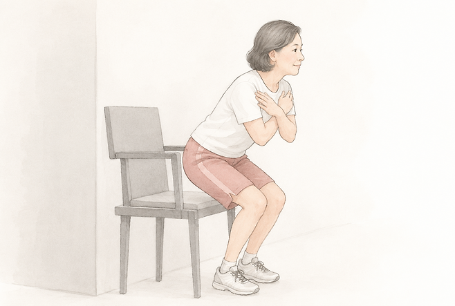 하체 근력 확인 방법. 기사의 내용을 바탕으로 생성한 이미지. 챗GPT