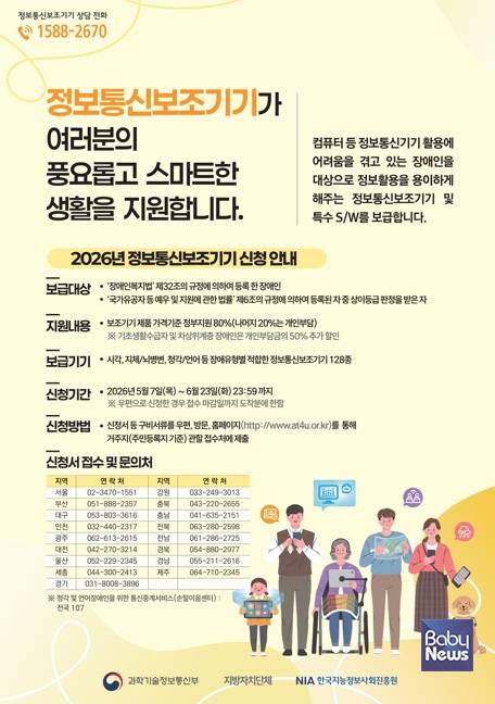 2026년 장애인 정보통신기기 보급 사업 안내문.&nbsp;ⓒ성동구