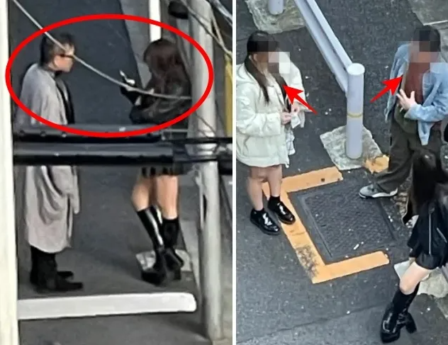 일본 최대 환락가인 도쿄 신주쿠 가부키초의 오쿠보 공원에서 불법 성매매에 나선 젊은 여성들과 남성들. 2024년 11월 SCMP 제공