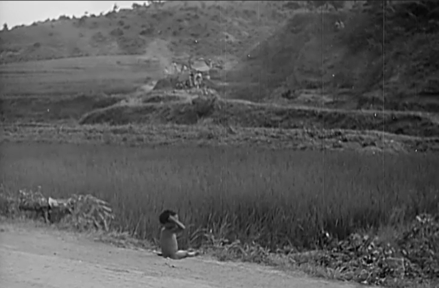 길가에서 울고있는 여자아이(1950년 8월 경북 군위), 미국 국립문서기록관리청(NARA) 소장, 전갑생기증기록./경남기록원 소장/