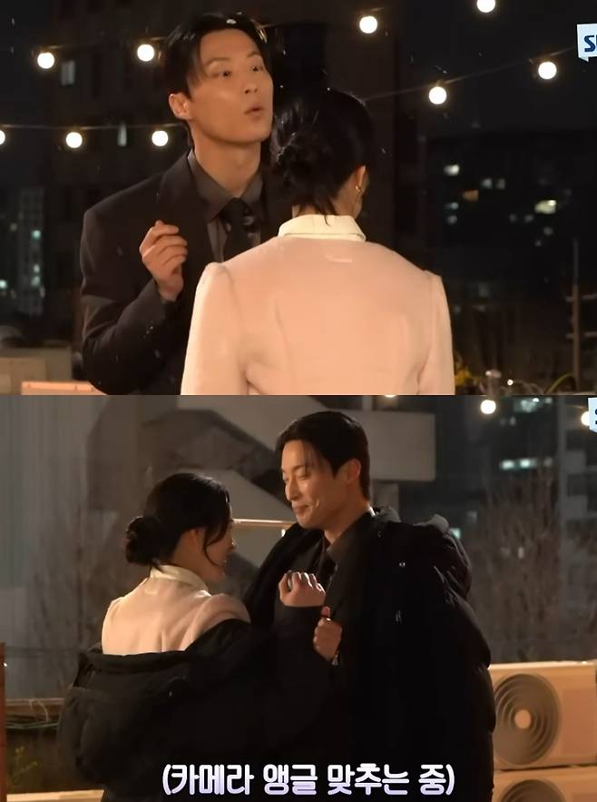 ▲ ‘멋진 신세계’ 화제의 눈물 키스신 뒷이야기가 공개됐다. 출처| SBS ‘멋진 신세계’ 메이킹 영상