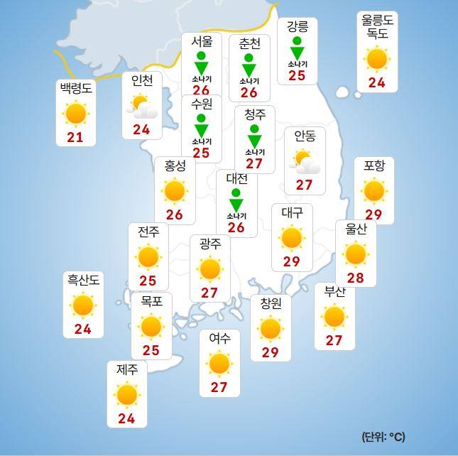 ⓒ기상청 내일(11일) 오후 날씨