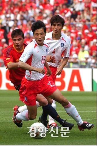 2002 한일 월드컵 때 이을용. 경향신문 DB