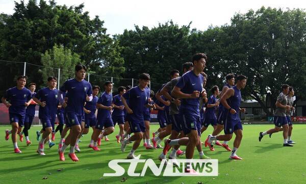2026 북중미 월드컵 체코전 앞두고 훈련하는 대표팀 선수들. /사진=뉴시스  