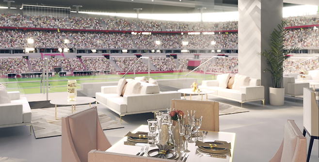 2022 카타르 월드컵에서 판매된 펄 라운지.(사진제공=FIFA QATAR WORLD CUP 2022)
