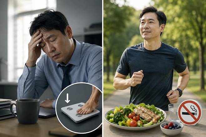 이유 없는 체중 감소와 피로감이 지속된다면 몸 상태를 점검해볼 필요가 있다. 암 예방을 위해서는 금연과 운동, 균형 잡힌 식습관이 중요하다. AI 생성 이미지