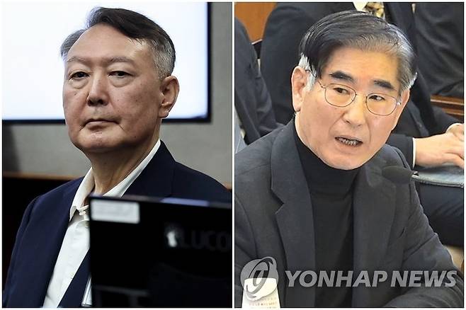윤석열 전 대통령(왼쪽)과 김용현 전 국방부 장관 [연합뉴스 자료사진]