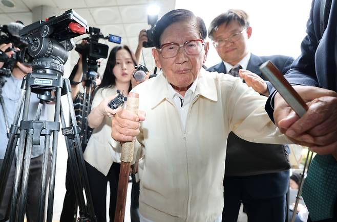 ▲ 이만희 신천지 총회장 소환 조사 [연합뉴스]