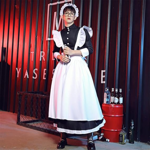 아마존에서 판매 중인 빅토리아 메이드 풍 복장. 앞치마(에이프런)와 머리띠(헤드 드레스) 일체로 판매하는데 남성도 입을 수 있다고 강조하고 있다. 세상의 어둠은 깊다. [아마존]