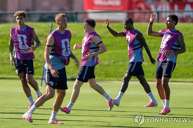 미국 캔자스시티 베이스 캠프에서 훈련 중인 잉글랜드 대표팀 [출처=AP 연합뉴스]