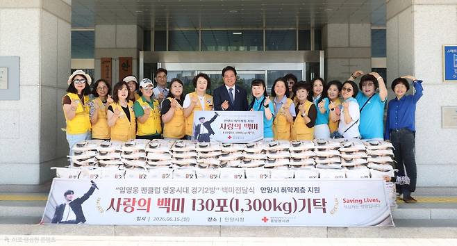 가수 임영웅 팬클럽, 안양시에 이웃돕기 쌀 130포 기부 [안양시 제공. 재판매 및 DB 금지]