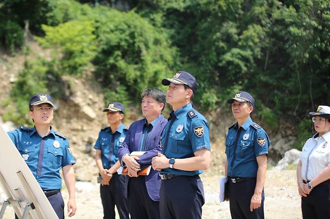 김동권 경기북부경찰청장, 수해 대비 취약지역 점검 [경기북부경찰청 제공, 재판매 및 DB 금지]