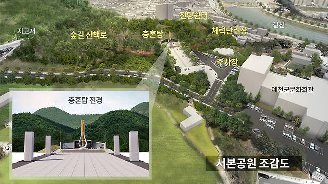 예천군 예천읍 서본공원 조감도. <예천군 제공>